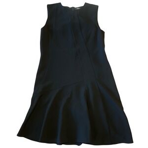 Theory Asym Drape Admiral Crepe Black Sleeveless Dress K0109607 Mens Size 10